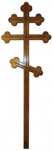 Крест на могилу деревянный темный