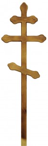 Крест на могилу деревянный светлый